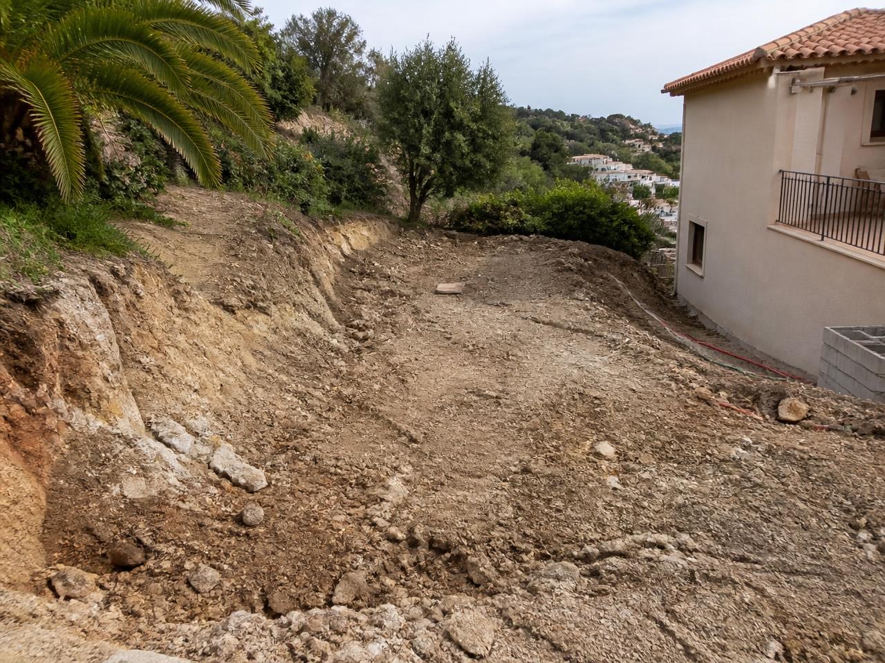 Piscine & terrasse pierre avant travaux — Juan-les-Pins